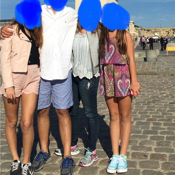 Truly Me Paisley Multicolor Tie Back Lined Romper, Girls Sz 12 - Picture 10 of 10